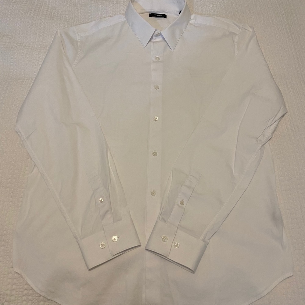 Theory Sylvain Slim Fit Button-Up Dress Shirt XL